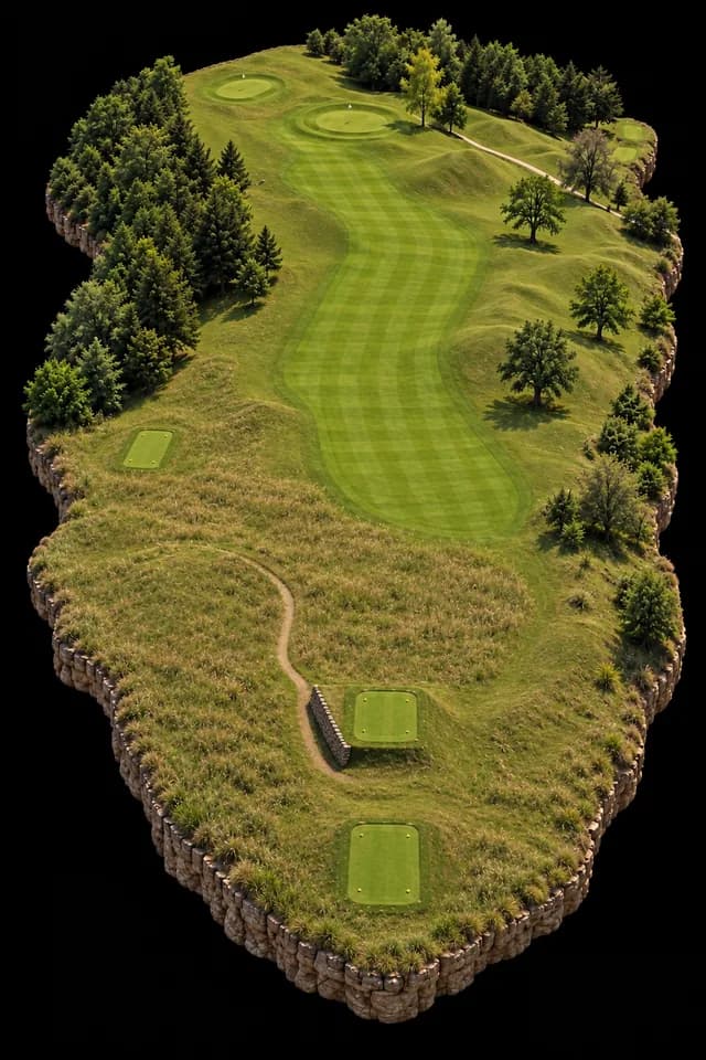 Kendal Golf Club, hole 4 in 3D