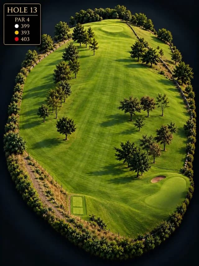 Kendal Golf Club, hole 13 in 3D