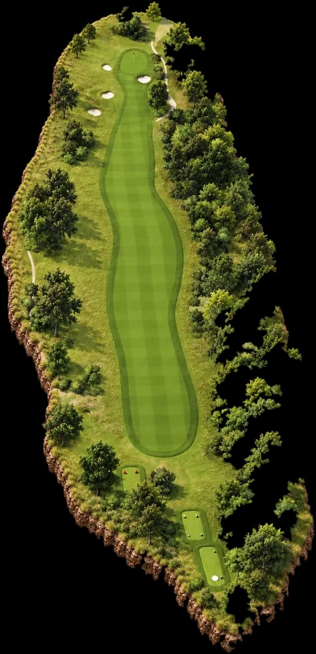 Ulverston Golf Club, hole 4 in 3D
